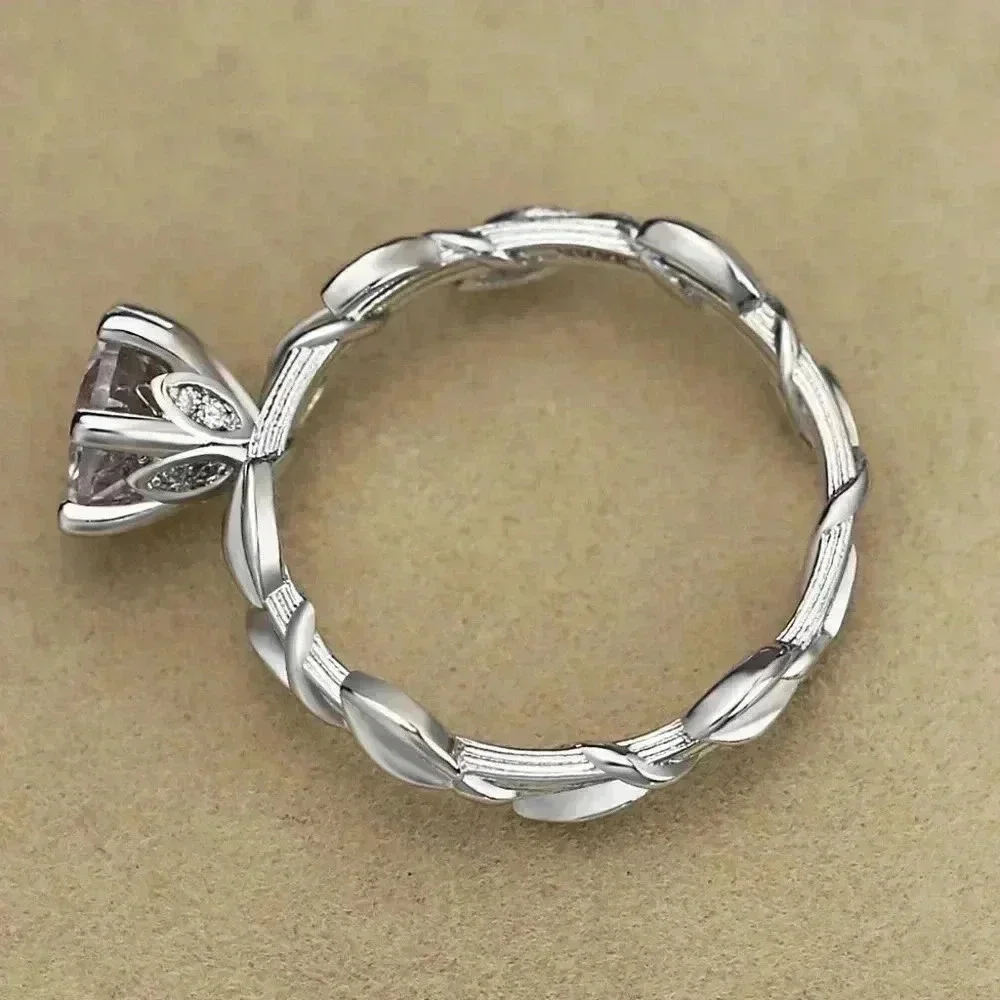🔥Lovely 925 Silver Plated Fashion Bijoux Leaf Ring For Woman, GPMB1506